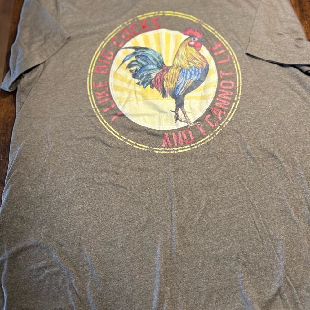 Graphic Rooster Print Army Green T-Shirt